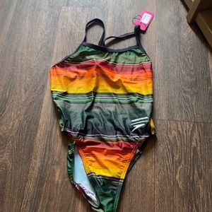 Khaki Stripe Hydra Active One Piece